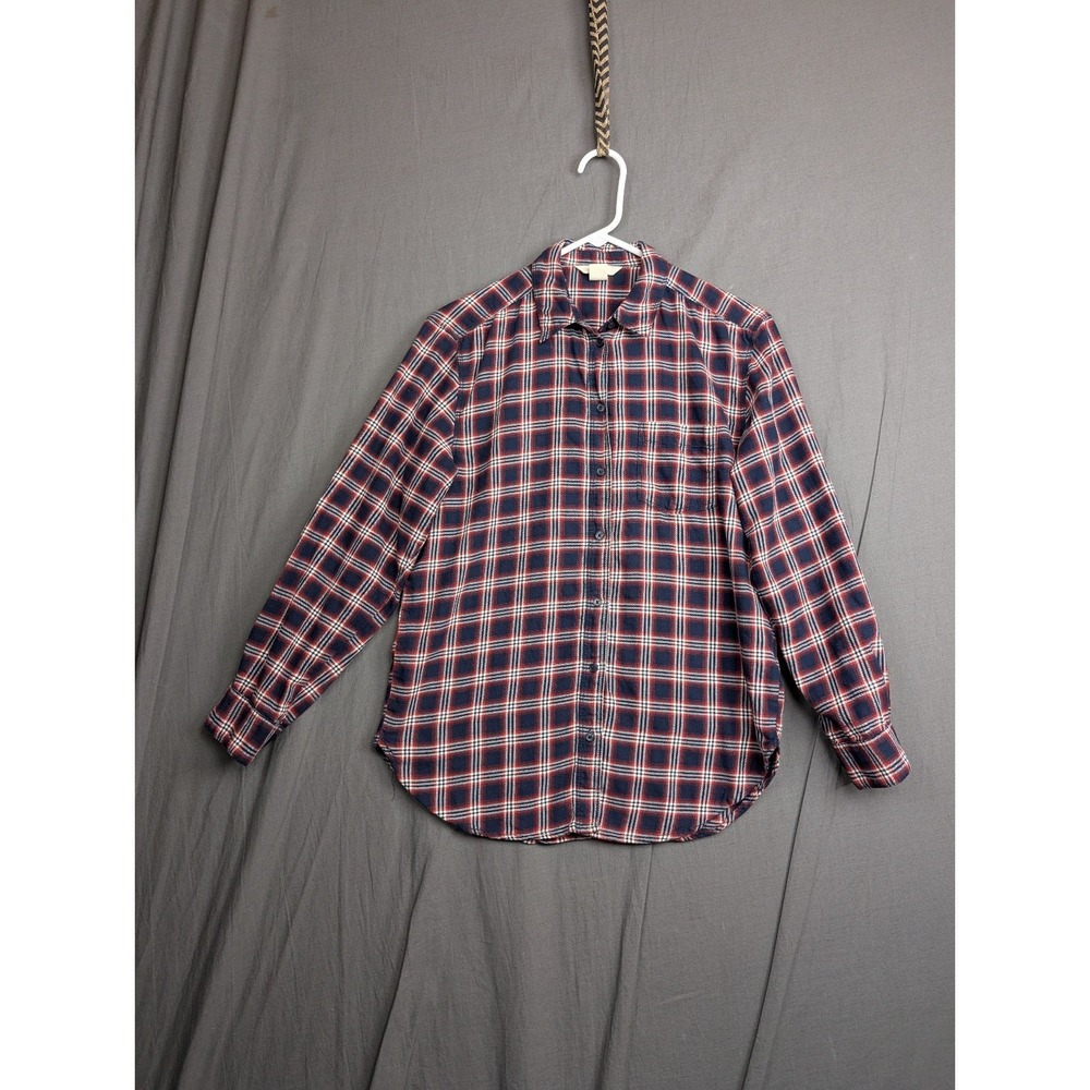 H&M Red Long Sleeve Plaid Flannel Shirt Juniors Size 2